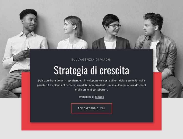 Strategie di crescita nel business Pagina di destinazione