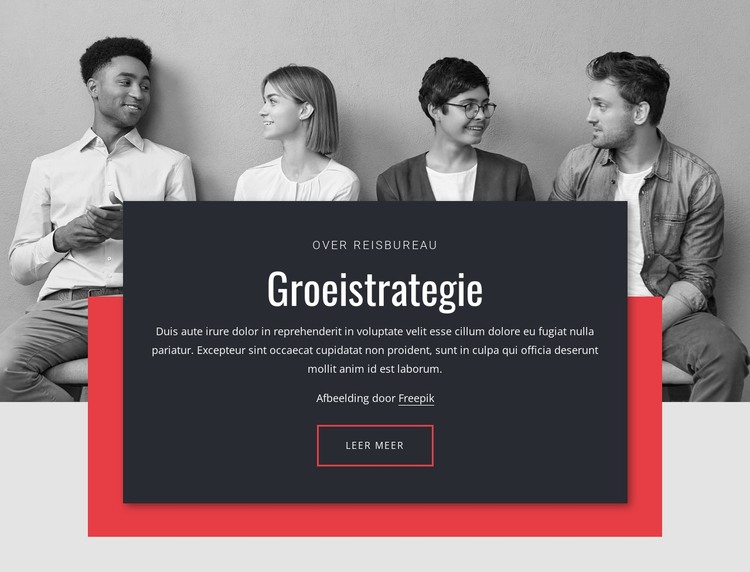 Groeistrategieën in het bedrijfsleven HTML-sjabloon