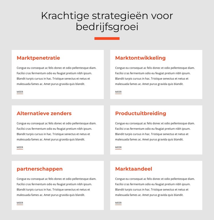 Krachtige bedrijfsstrategieën HTML-sjabloon