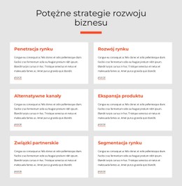Szablon Strony Docelowej Potężne Strategie Biznesowe