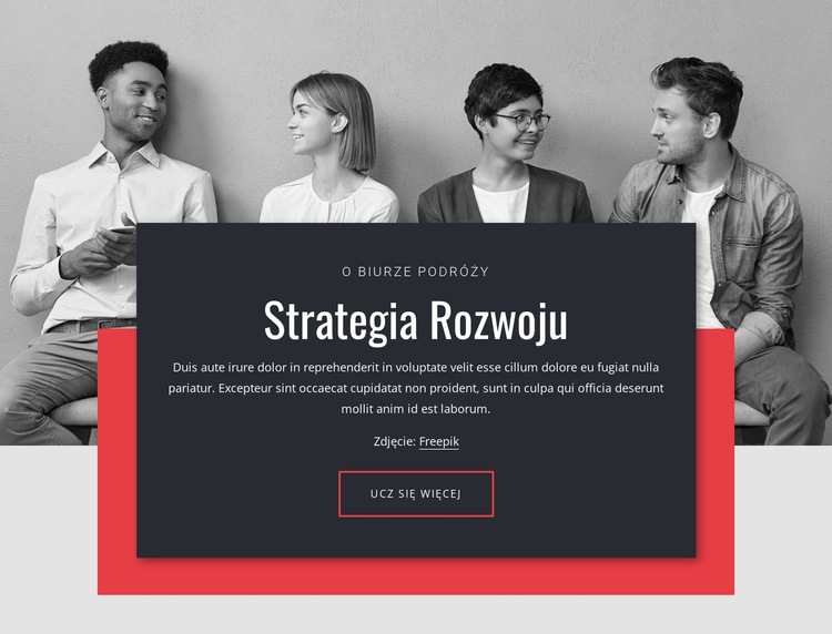 Strategie rozwoju w biznesie Szablon witryny sieci Web