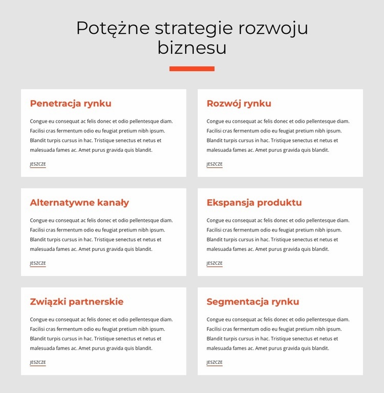 Potężne strategie biznesowe Szablon