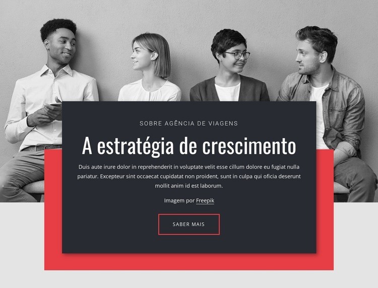 Estratégias de crescimento nos negócios Design do site