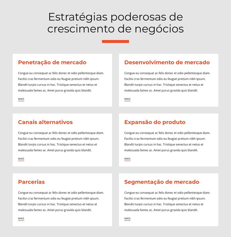 Estratégias de negócios poderosas Template CSS