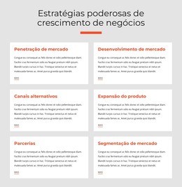 Estratégias De Negócios Poderosas - Modelo HTML E CSS