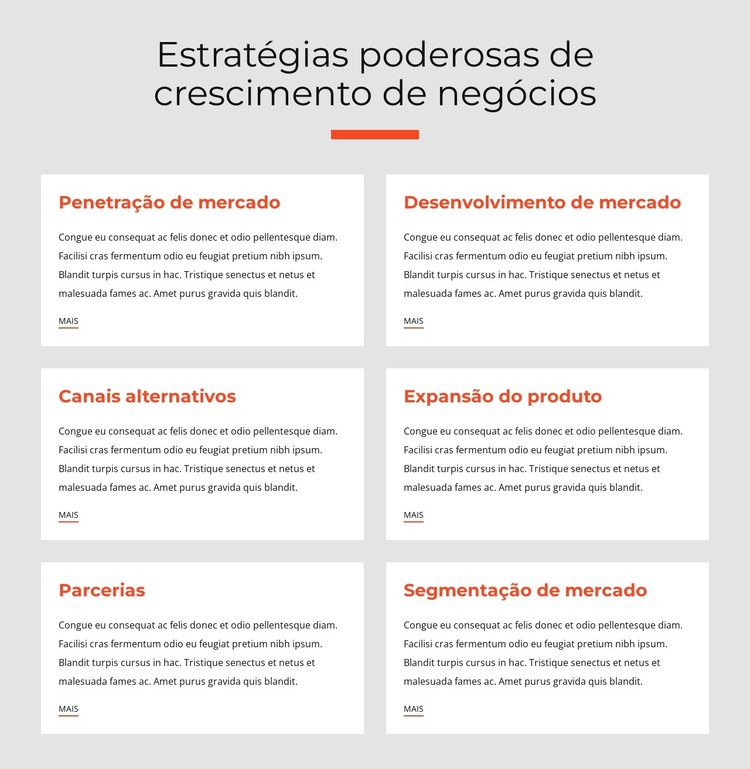 Estratégias de negócios poderosas Modelo HTML