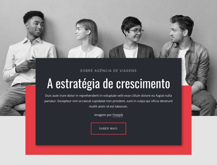 Estratégias de crescimento nos negócios Modelo de site