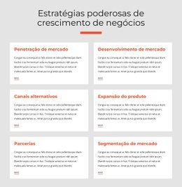 Estratégias De Negócios Poderosas - Inspiração Da Página De Destino