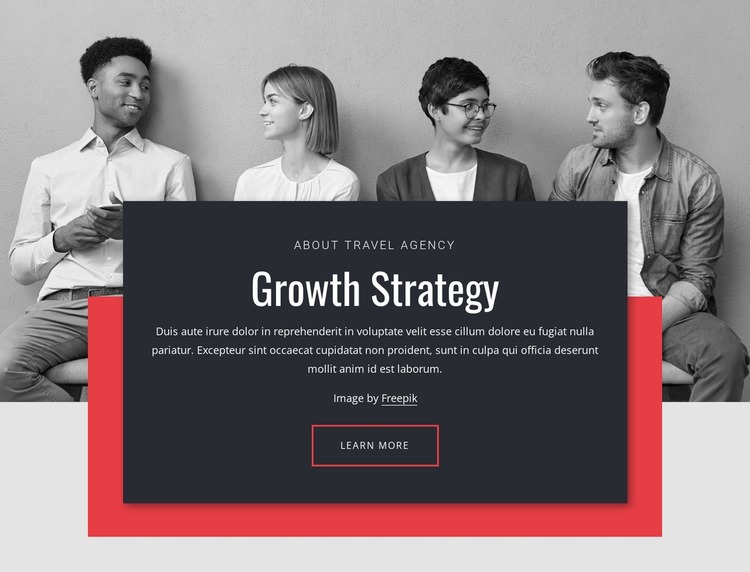 Growth strategies in business Website Mockup