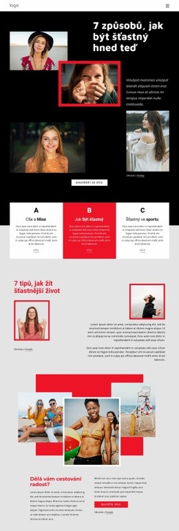Způsoby, Jak Být Teď Šťastný – Osobní Šablony Webových Stránek