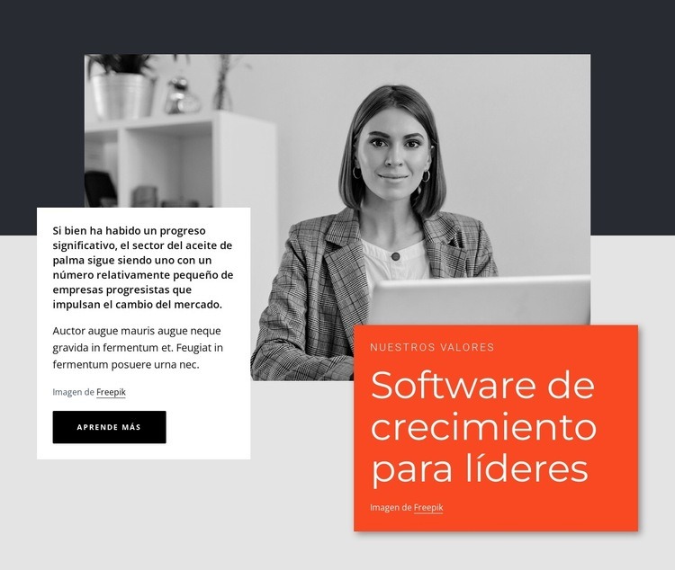 Líderes de software de crecimientoEditar Maqueta de sitio web