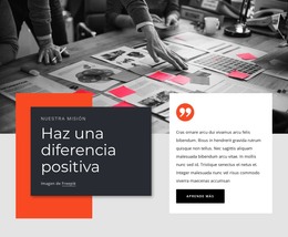 Haz Una Diferencia Positiva - Plantilla De Página De Destino