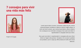 7 Consejos Para Vivir Una Vida Más Feliz - Plantilla De Elementos Premium