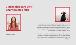 7 Consejos Para Vivir Una Vida Más Feliz - Tema De WordPress Listo Para Usar