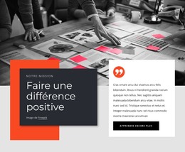 Faire Une Différence Positive - Modèle De Page De Destination