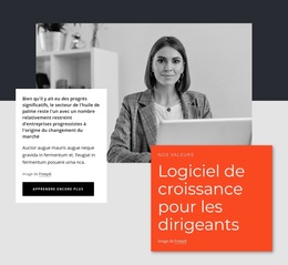 Leaders Des Logiciels De Croissance : Modèle De Site Web Simple