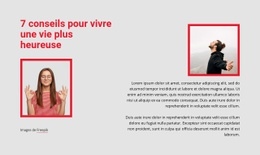 Modèle D'Une Page Exclusif Pour 7 Conseils Pour Vivre Une Vie Plus Heureuse