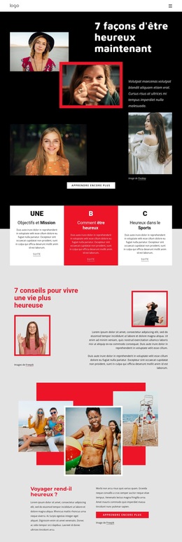 Façons D'Être Heureux Maintenant - Thème WordPress Premium