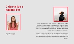 HTML Code For 7 Tips To Live A Happier Life