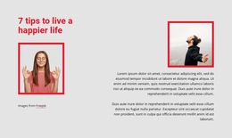 7 Tips To Live A Happier Life - Responsive HTML5 Template