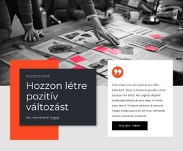 Hozzon Létre Pozitív Változást Egyoldalas Webhely