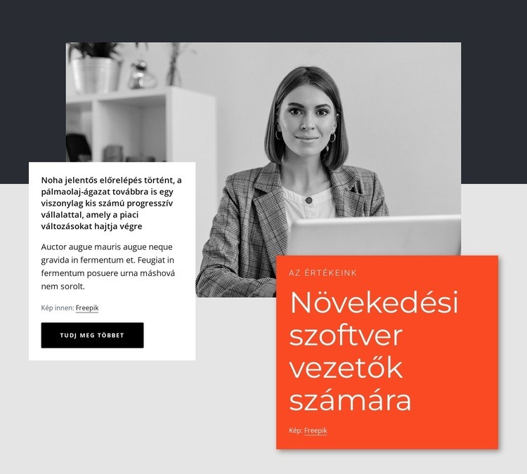 Növekedési szoftverek vezetői Szerkesztés Weboldal sablon