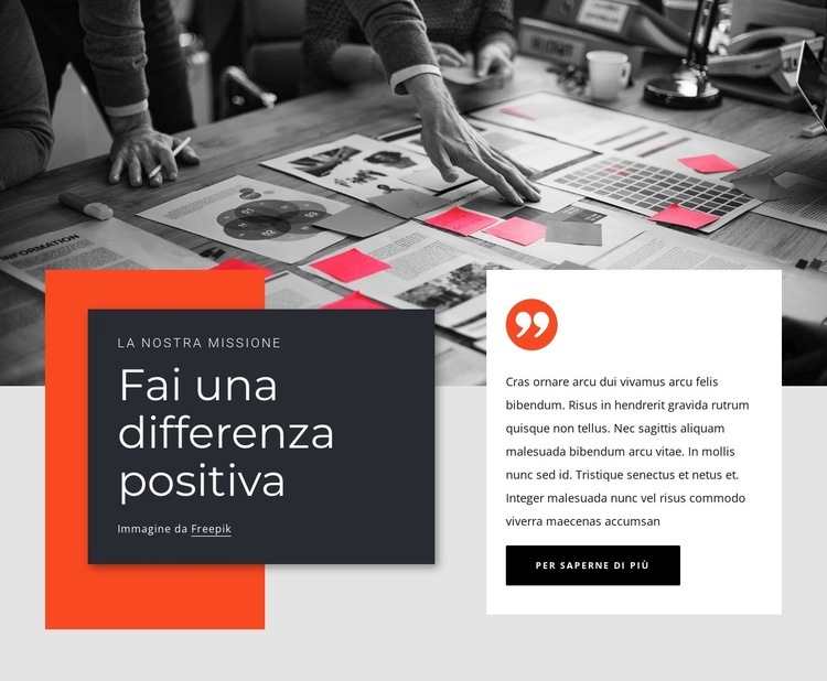 Fai una differenza positiva Costruttore di siti web HTML