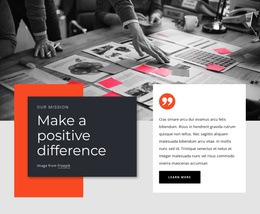 Make A Positive Difference - Joomla Website Template