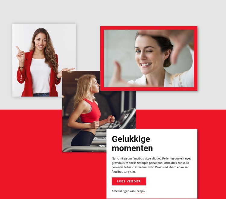 Gelukkigste momenten in het leven CSS-sjabloon