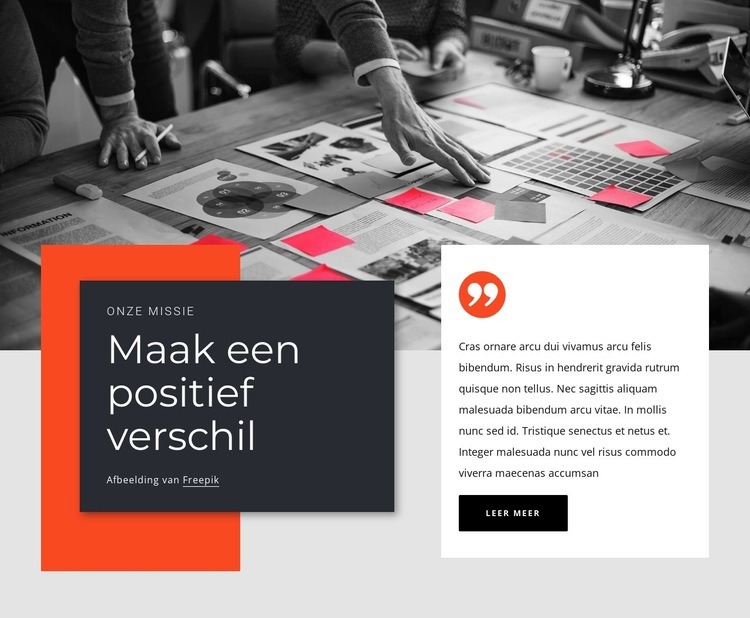 Maak een positief verschil HTML5-sjabloon