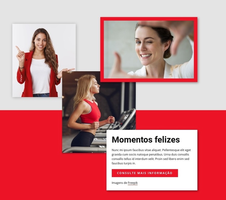 Momentos mais felizes da vida Landing Page