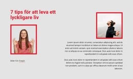 7 Tips För Att Leva Ett Lyckligare Liv - Målsidesmall