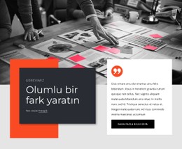 Olumlu Bir Fark Yaratın Tek Sayfalı Web Sitesi