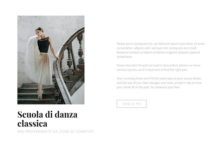 Scuola di danza e balletto Costruttore di siti web HTML