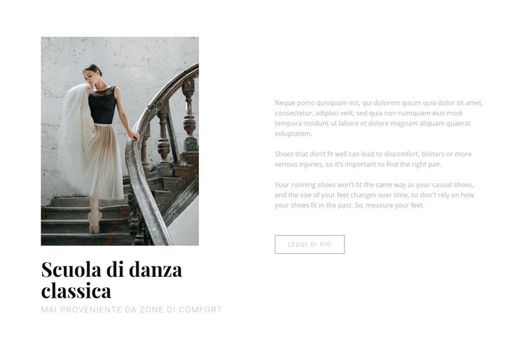 Scuola di danza e balletto Modello HTML5