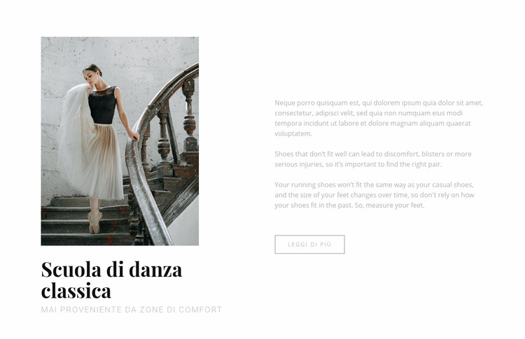 Scuola di danza e balletto Modello Joomla