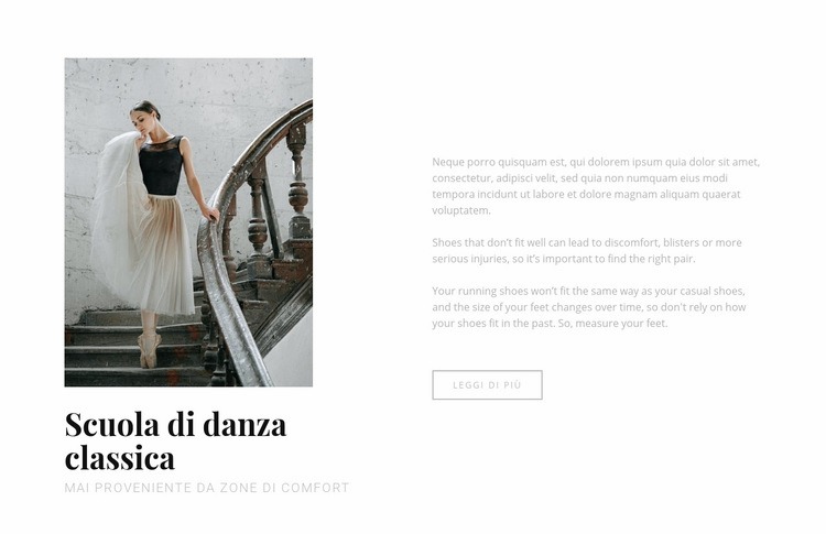 Scuola di danza e balletto Un modello di pagina