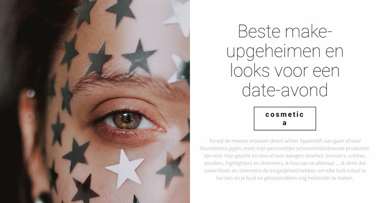 Beste make-up Website mockup