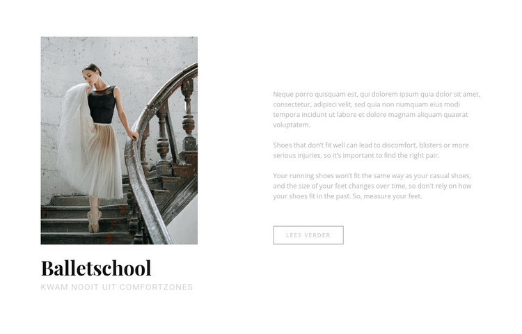 Ballet- en dansschool Website ontwerp