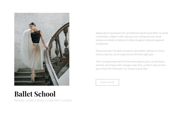 Ballet and dance school One Page Template