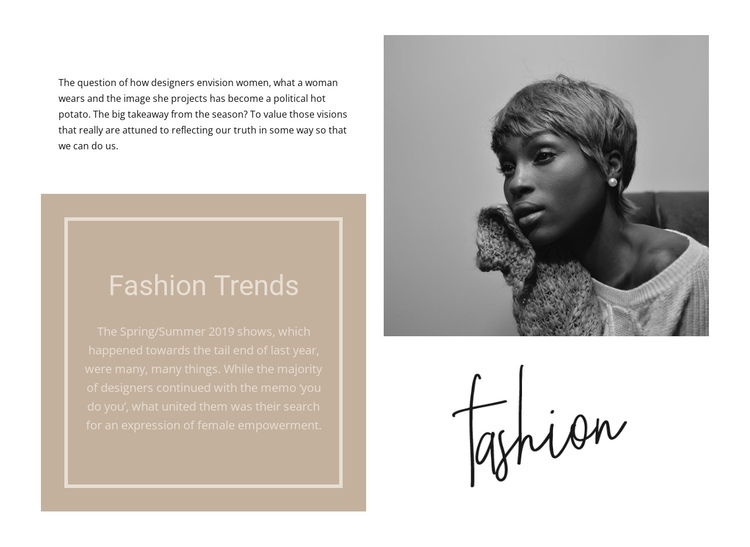 Office clothing trends One Page Template