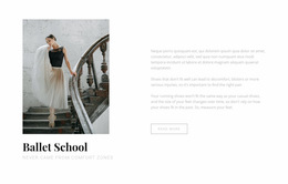 Web Page Design For Ballet And Dance School