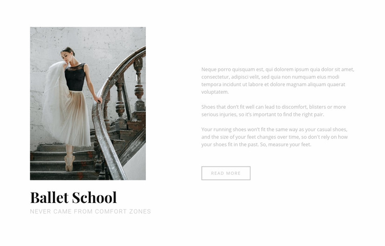 Ballet and dance school Web Page Design