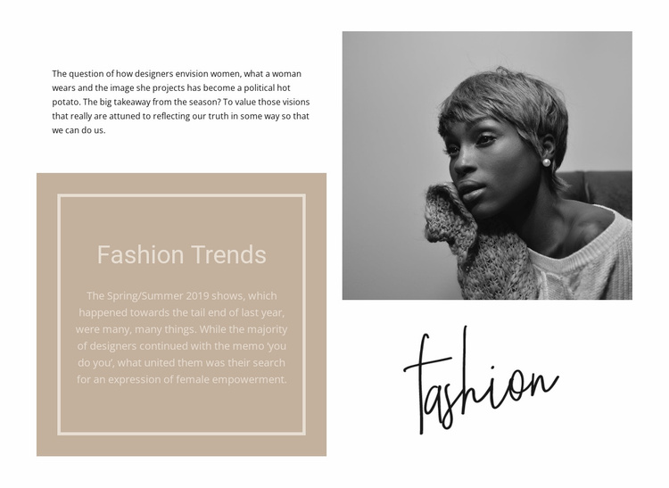 Office clothing trends Landing Page