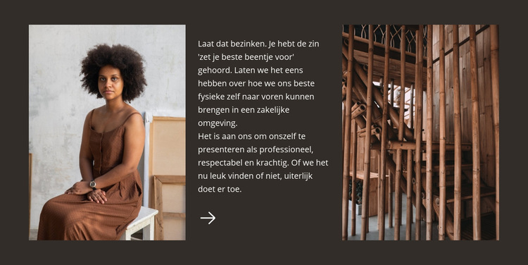 Schoonheid foto met tekst Website sjabloon