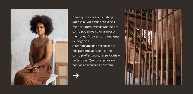 Foto de beleza com texto Construtor de sites HTML