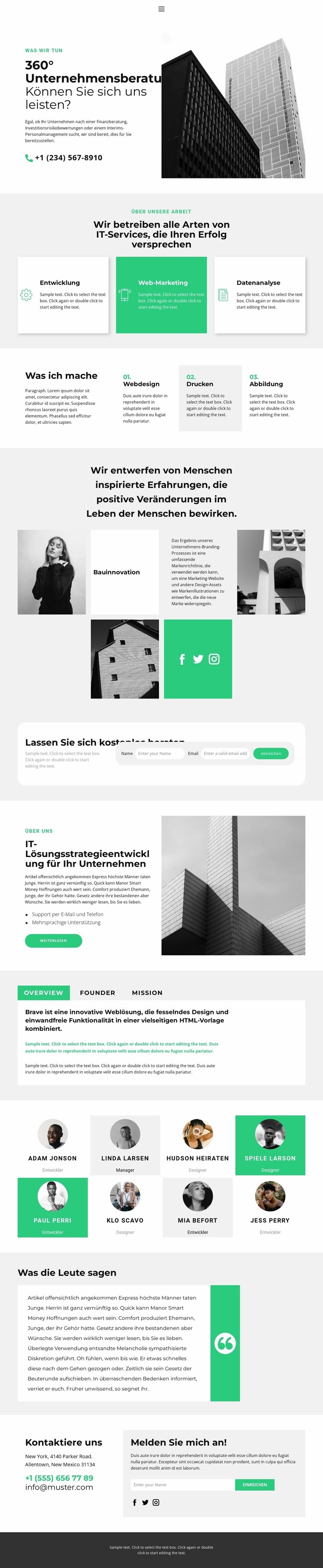 Neue Beratungsangebote HTML Website Builder