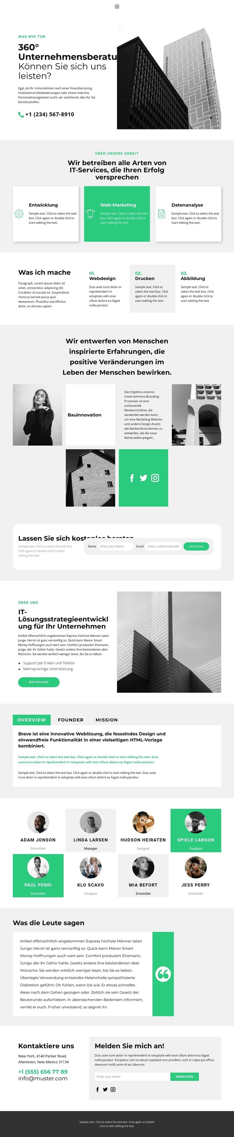 Neue Beratungsangebote HTML5-Vorlage