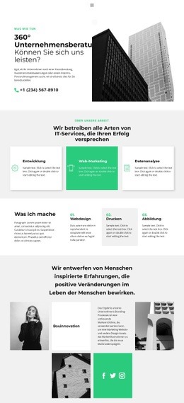 Neue Beratungsangebote - Persönliche Website-Vorlage