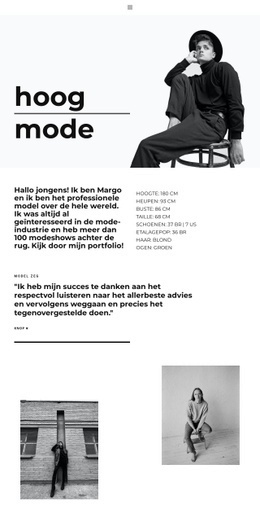 Model Visitekaartje - Moderne Sjabloon Van Één Pagina